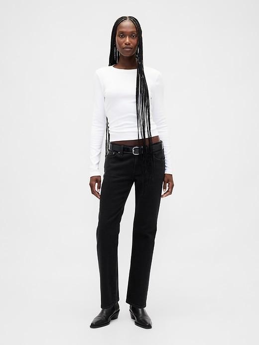 low rise '90s slim straight jeans