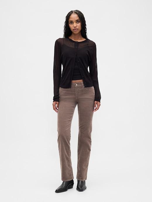 low rise corduroy '90s slim straight pants