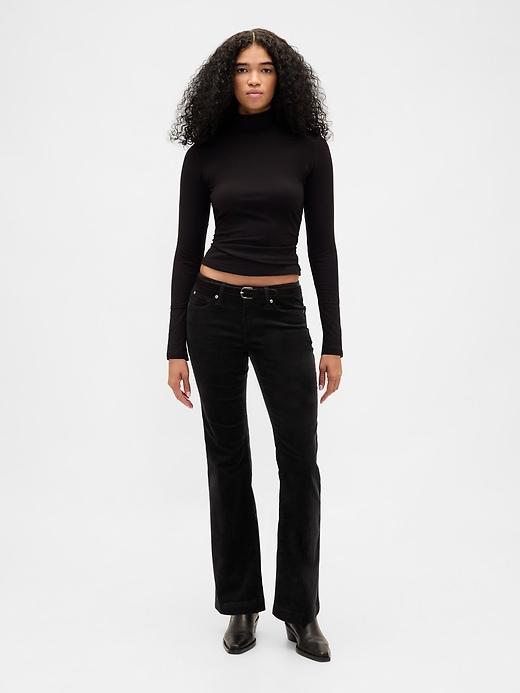 low rise corduroy long & lean pants