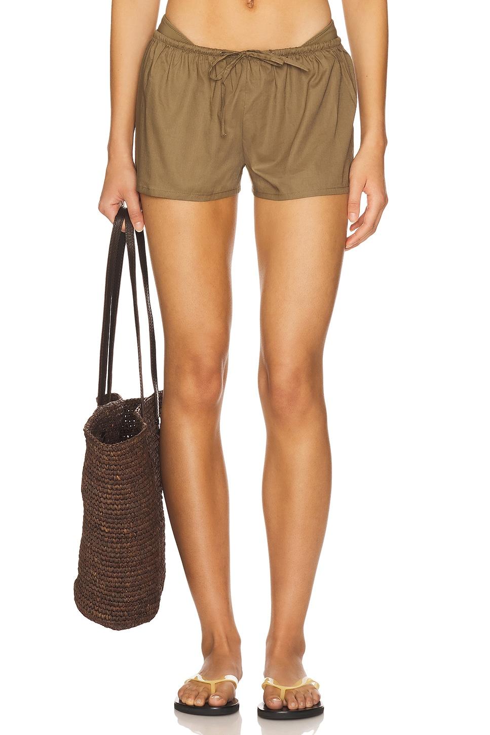 low-rise drawstring shorts