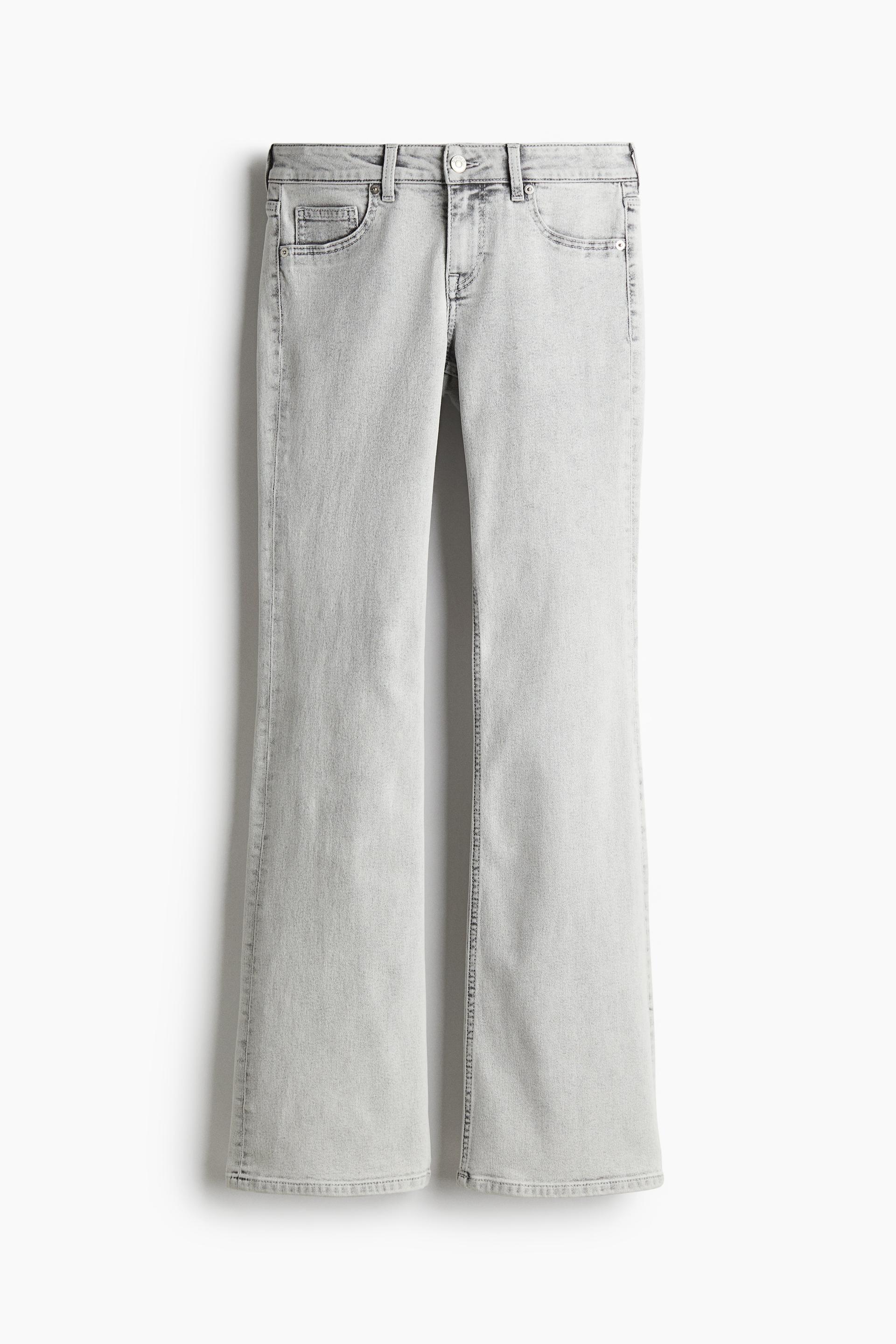 low rise flared leg jeans