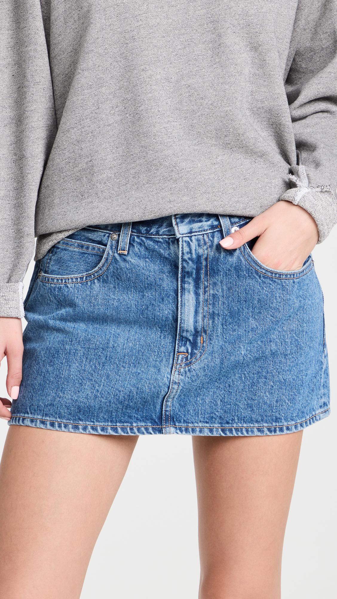 low rise micro mini skirt