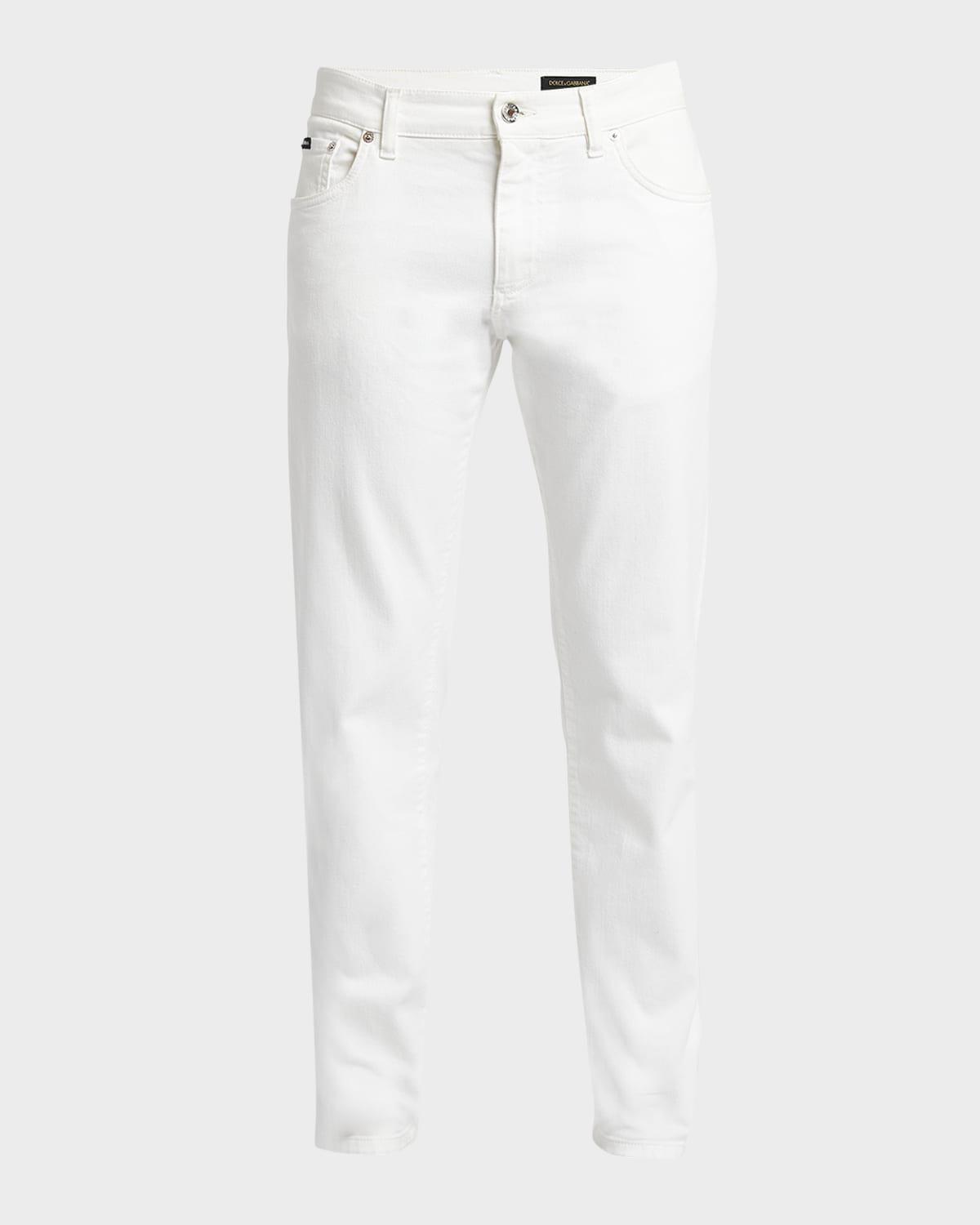 low-rise straight-leg jeans