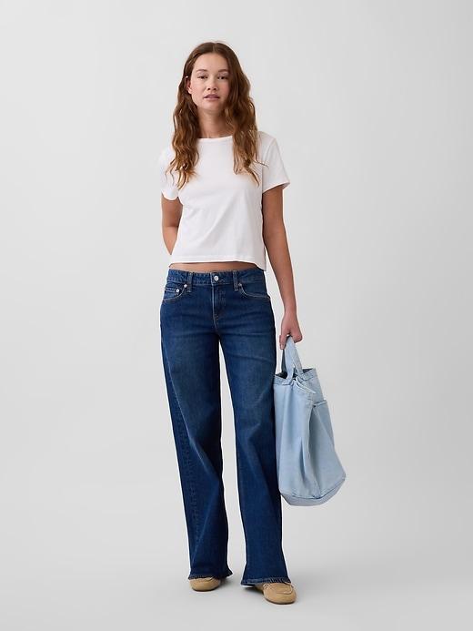 low rise stride wide-leg jeans