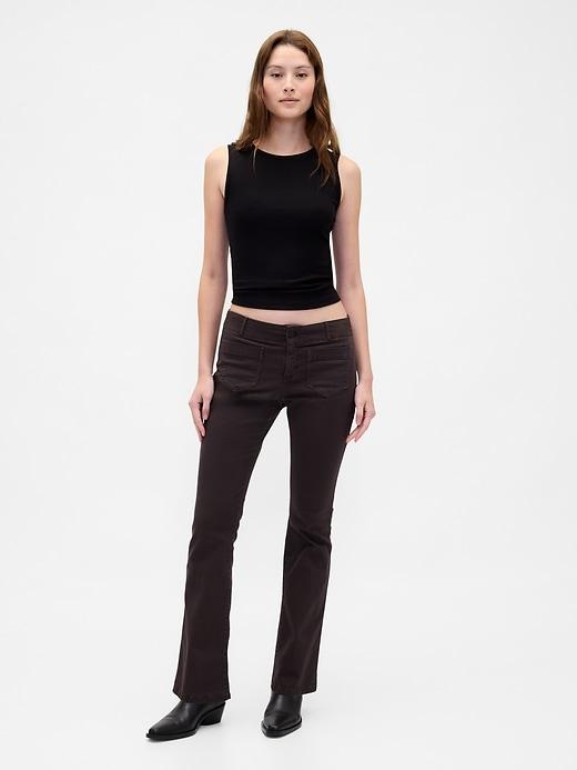 low rise twill long & lean pants