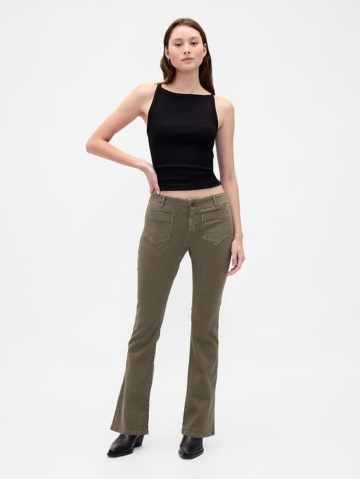 low rise twill long & lean pants