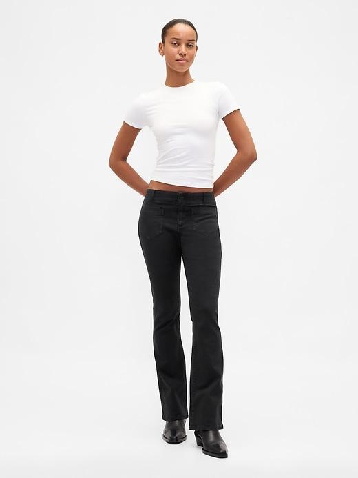 low rise twill long & lean pants