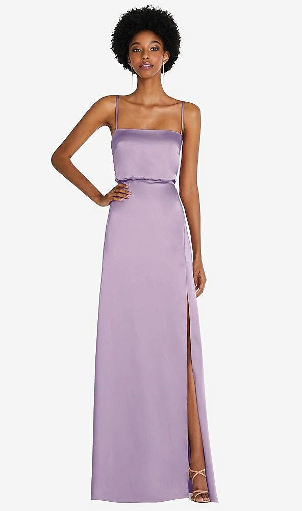 low tie-back maxi dress with adjustable skinny straps