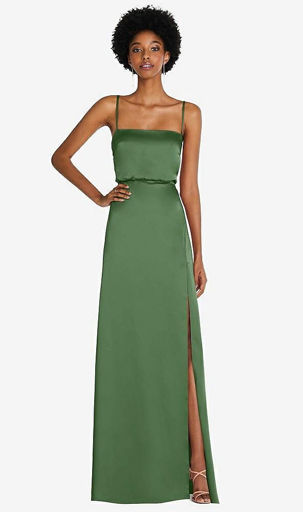 low tie-back maxi dress with adjustable skinny straps