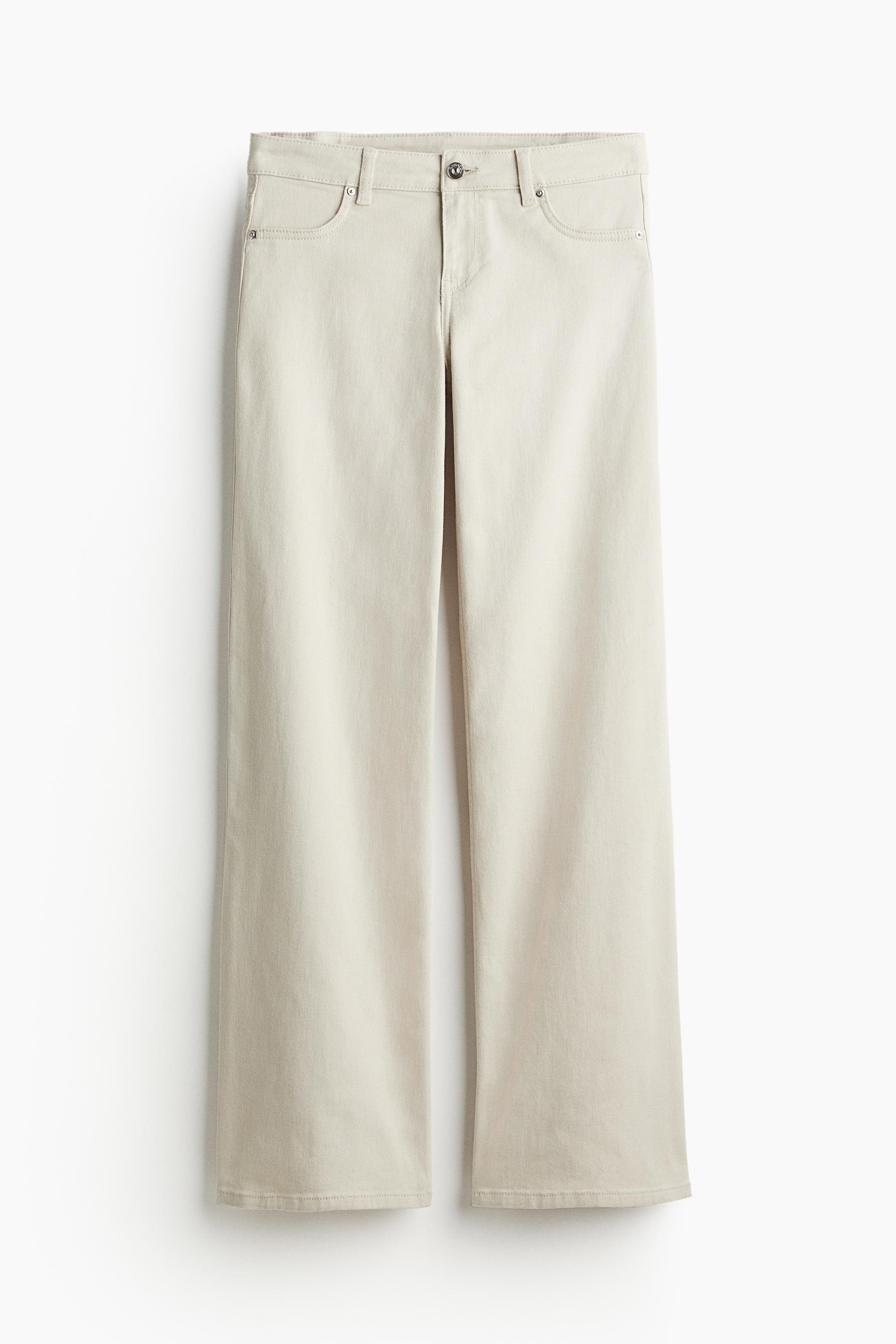 low-waist twill pants