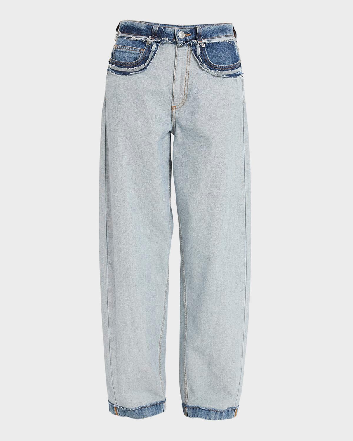 low-waisted reverse jeans