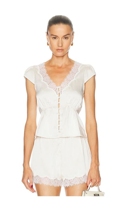 lpa audri top in ivory.