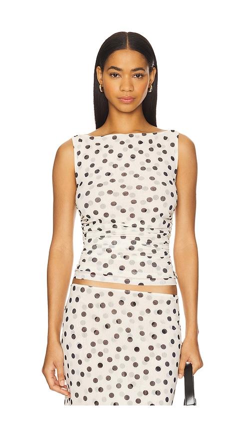 lpa carla top in white,black.