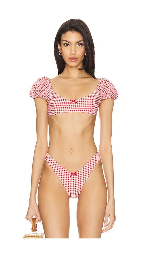 lpa chantel top in red.