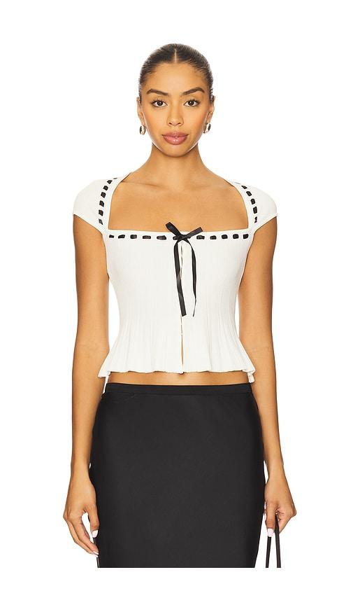 lpa denisa top in ivory.