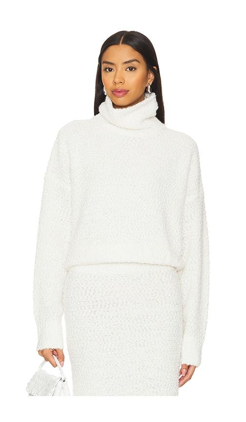 lpa evan turtleneck sweater in white.