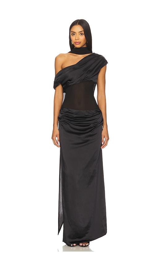 lpa gaia gown in black.