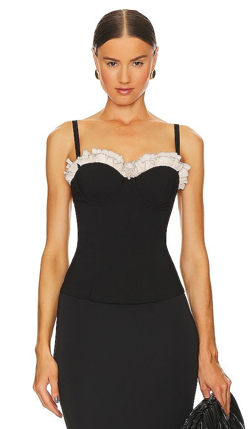 lpa giovanna corset top in black.
