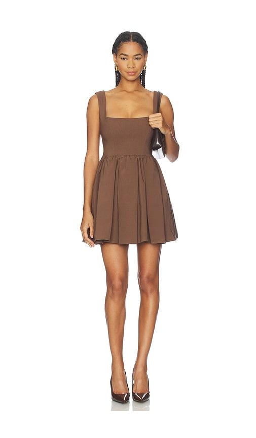 lpa giovanna mini dress in brown.