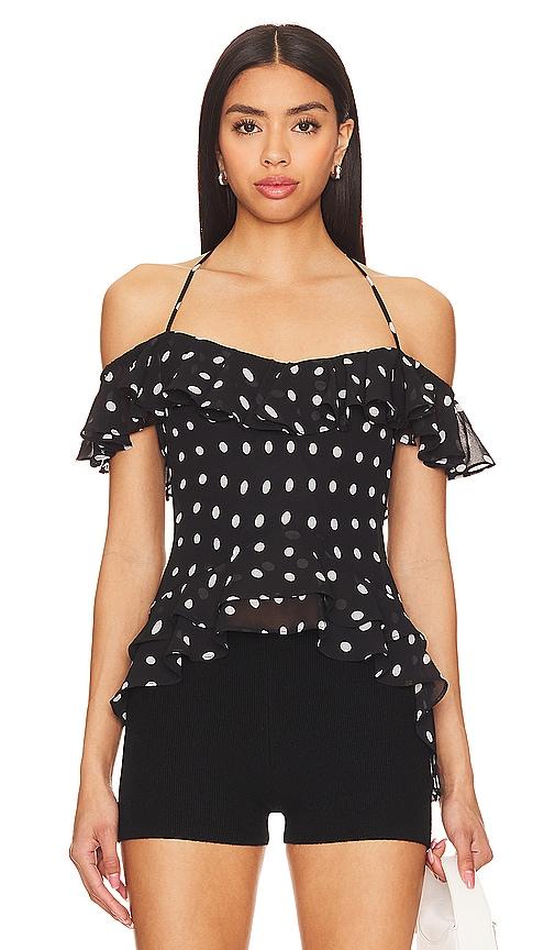 lpa giulia top in black.