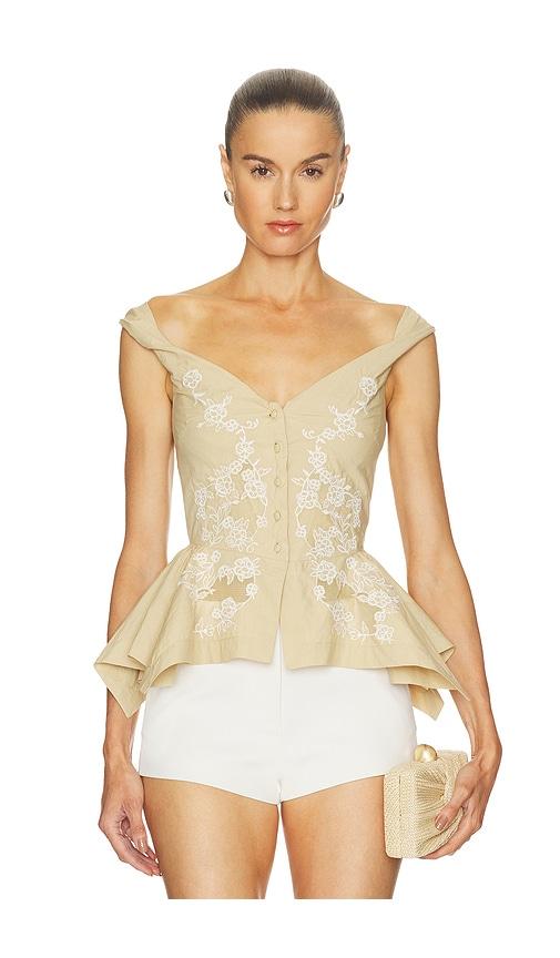 lpa isadora top in brown.