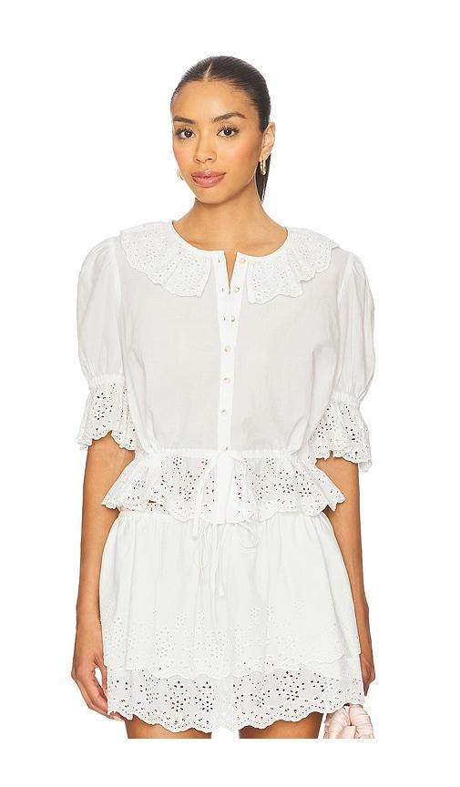 lpa jen blouse in white.