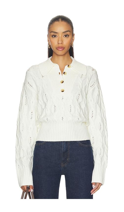lpa mia cable sweater in cream.