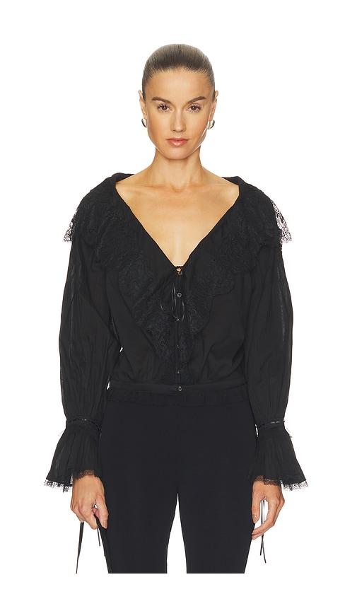 lpa rhea top in black.