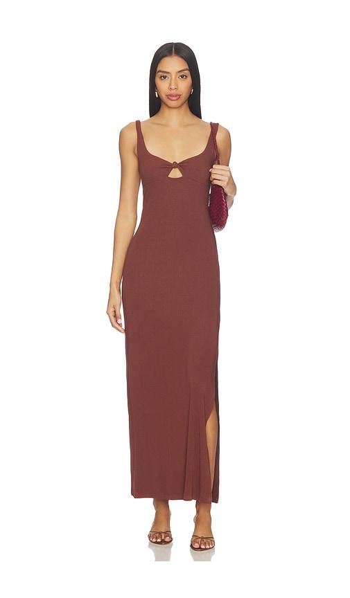 lspace alexis dress in chocolate.