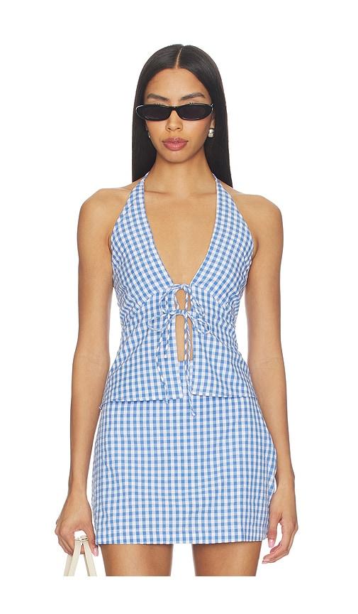 lspace april top in blue.