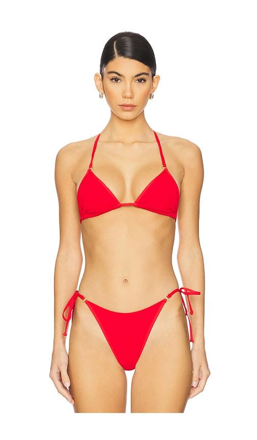 lspace banning bikini top in red.