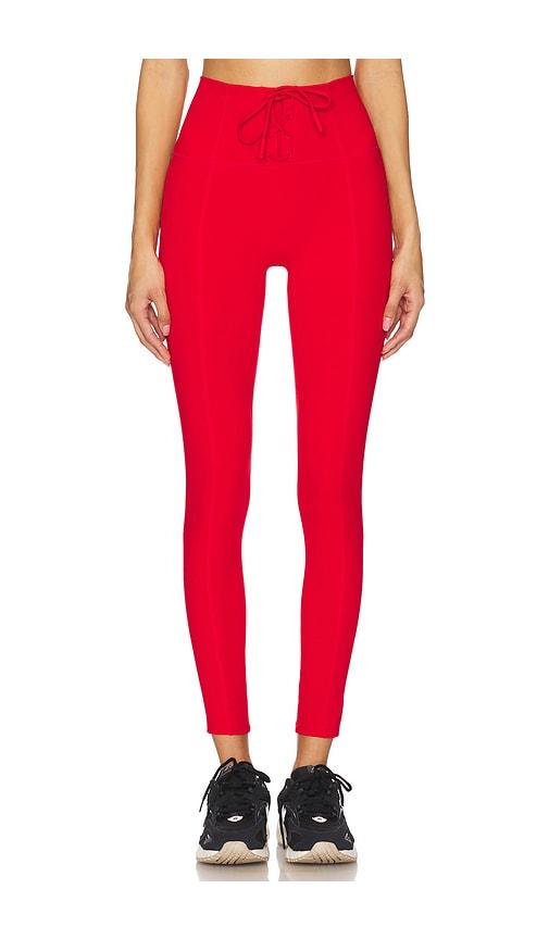lspace contender legging in red.