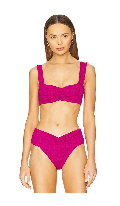 lspace eco marlee bikini top in purple.