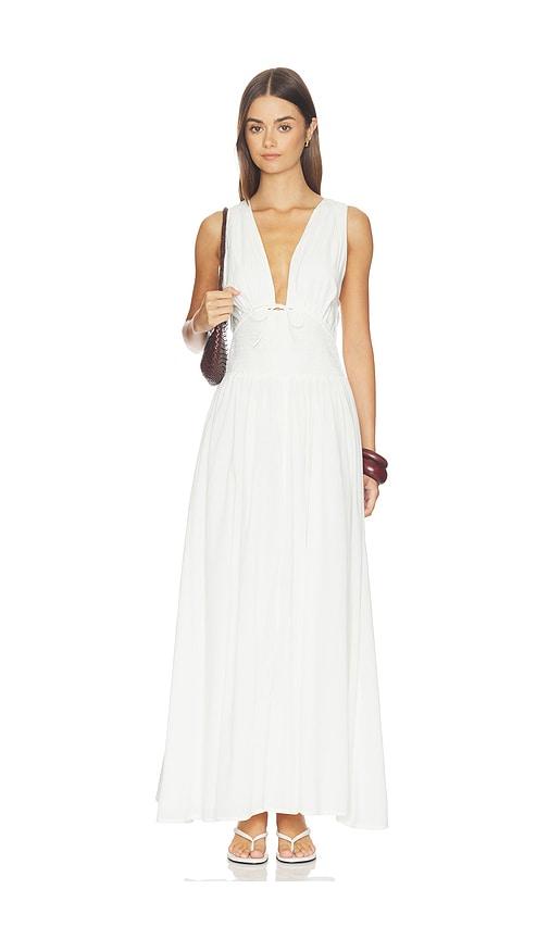 lspace emmaline maxi dress in white.