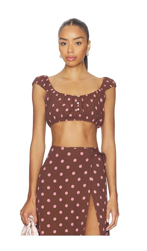 lspace ever top in brown.