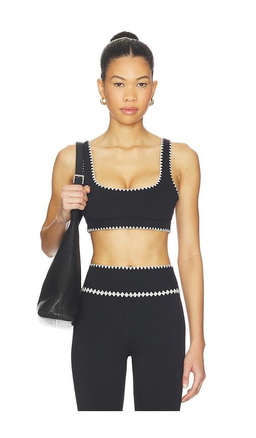 lspace heartbreaker sports bra in black,white.