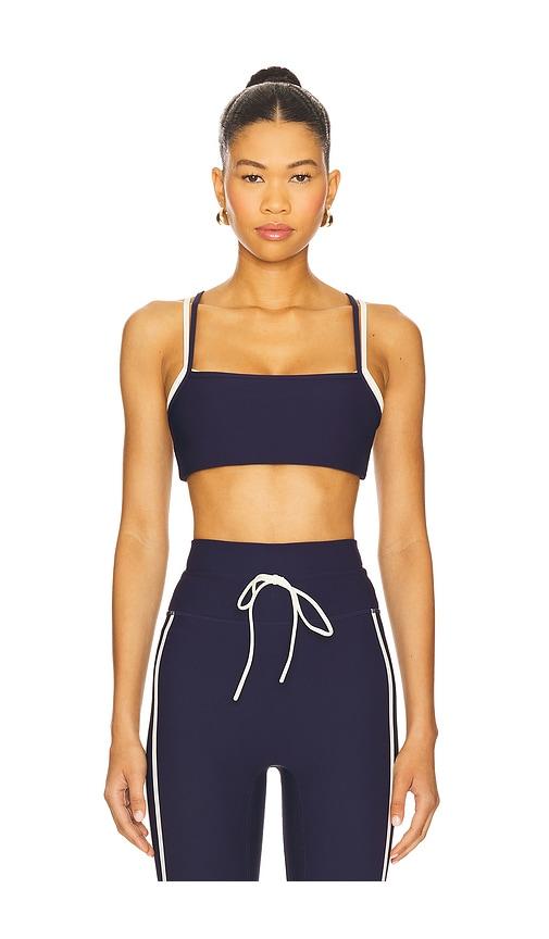 lspace kelly sports bra in navy.