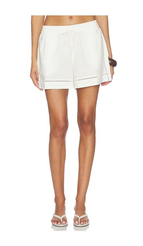 lspace la mer shorts in cream.