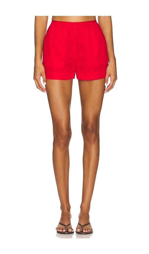 lspace lia short in red.