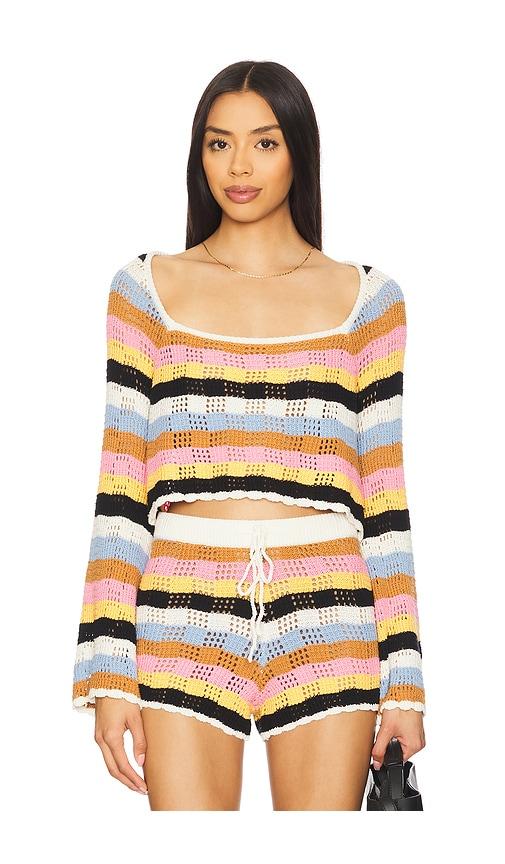 lspace lost tides top in ivory,pink.