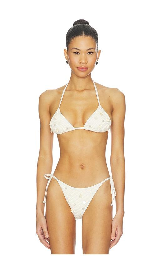 lspace lotus top in cream.