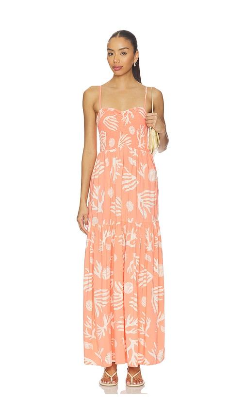 lspace mallorca dress in coral.