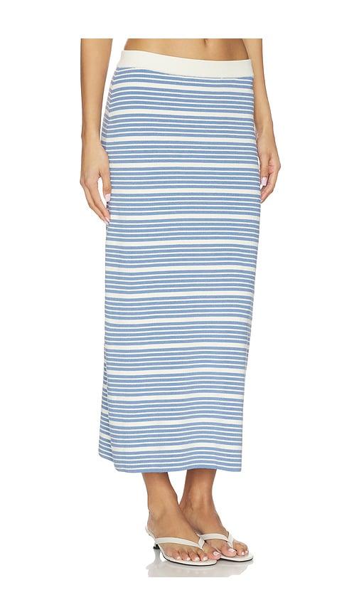 lspace ravello skirt in blue.