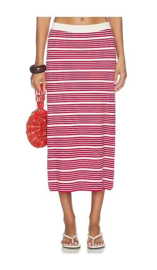 lspace ravello skirt in red.