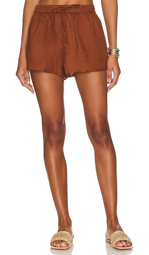 lspace rio short in brown.