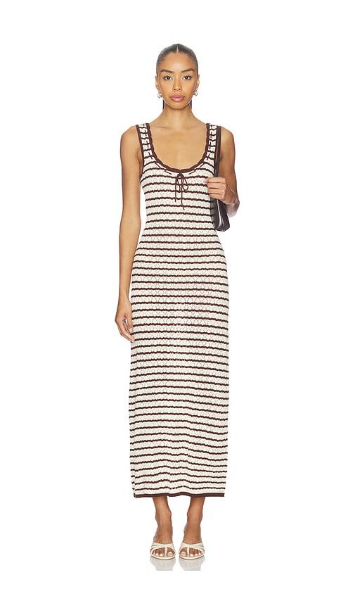 lspace rosalie maxi dress in brown.