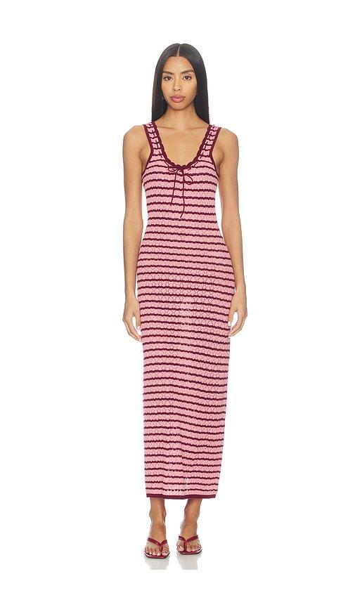 lspace rosalie maxi dress in pink,burgundy.