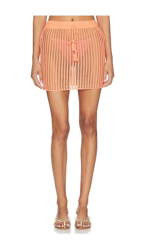 lspace sander skirt in coral.