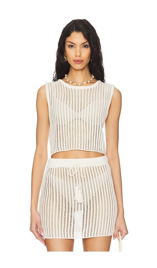 lspace sander top in cream.