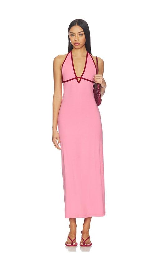 lspace shea maxi dress in pink.